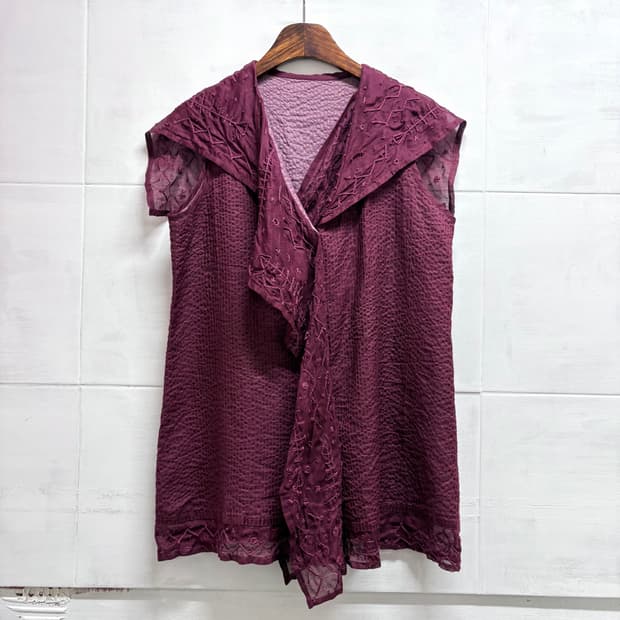 TSUMORI CHISATO 자수 페어리 블라우스 베스트 M JPN 
