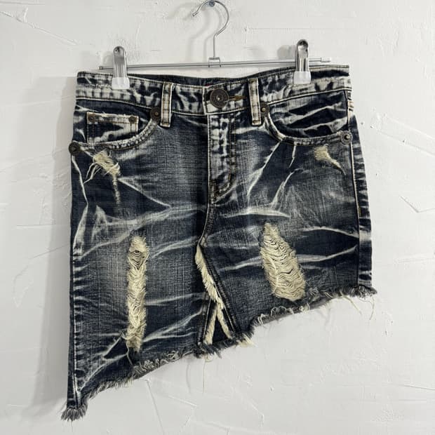 denim punk skirt