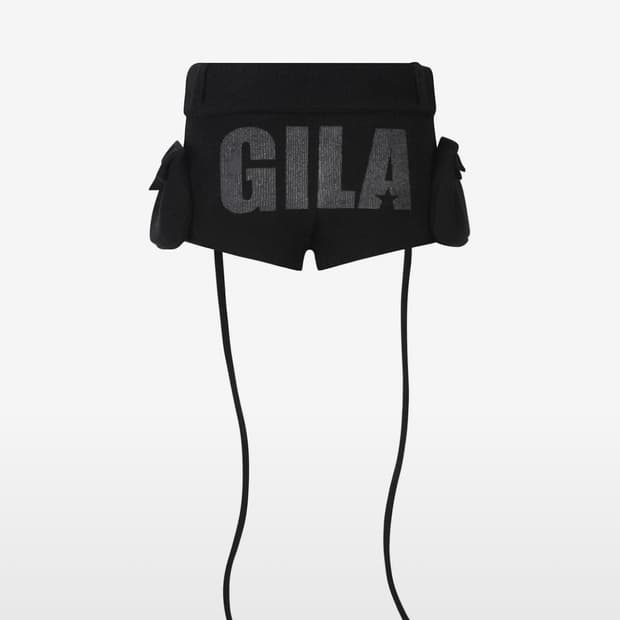 길라 아카이브 BOLD LOGO POCKET KNIT SHORTS_BLA