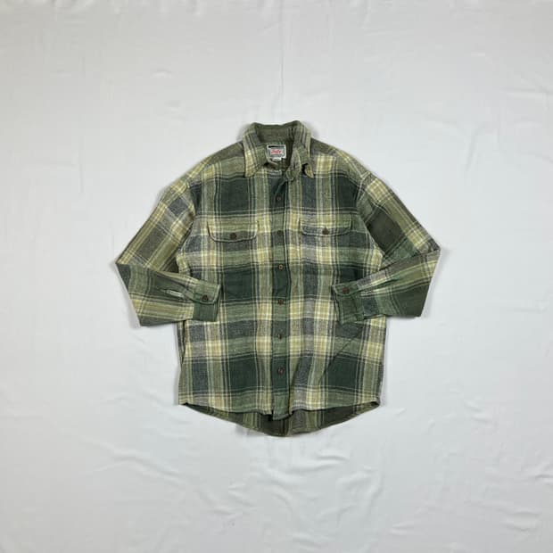 90‘s baffy heavy weight 체크 셔츠 남방