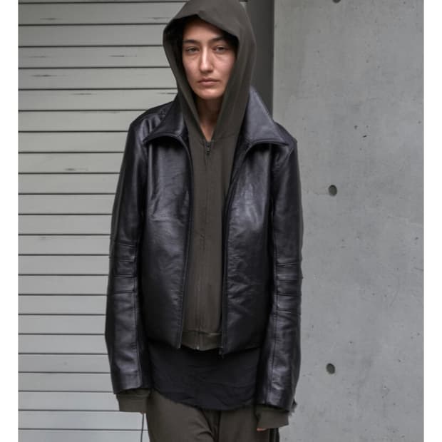 3) 머듈 014 레더 자켓 블랙