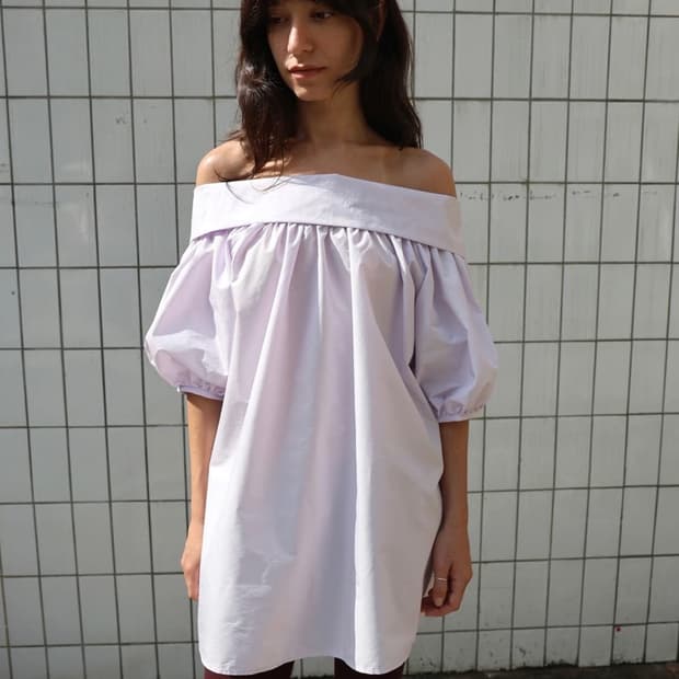 amorshaee BACK RIBBON TOP (라벤더)