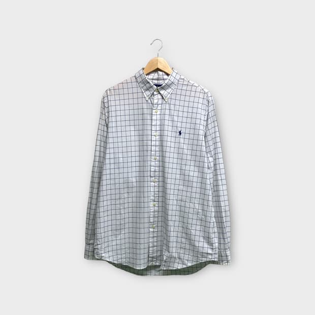 Polo 폴로 랄프로렌 화이트 체크셔츠 L
