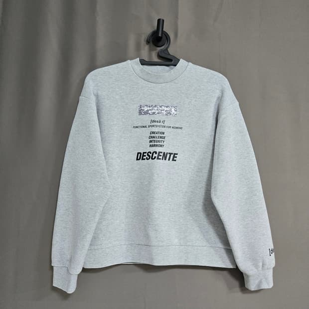 No.102 데상트 DESCENTE 맨투맨 그래픽 그레이