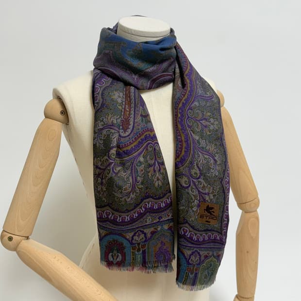 Etro 에트로 울 실크 머플러 스카프