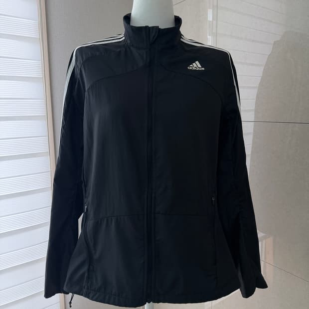 아디다스 삼선 바람막이 블랙 L