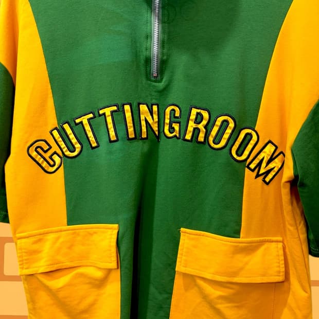 재팬 빈티지 코튼 집업 반팔티