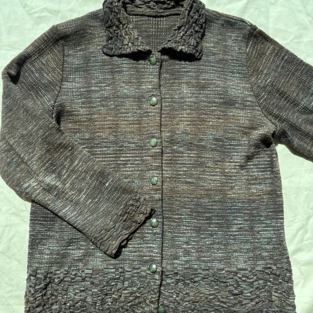 퍼플 브라운 니트