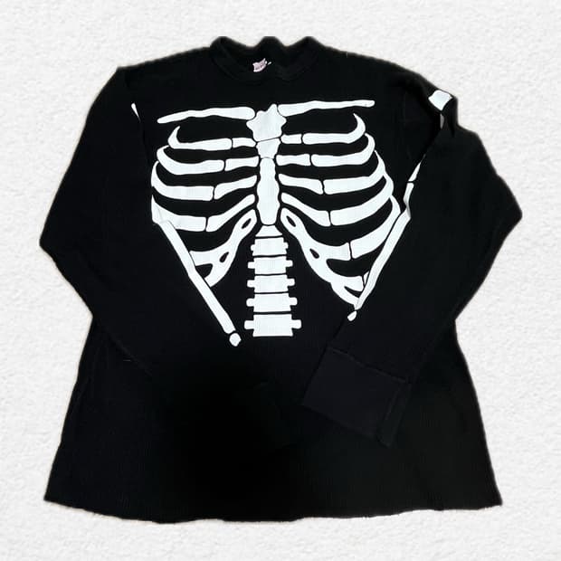 슈프림 헤인즈 본즈 씨멀 크루 블랙