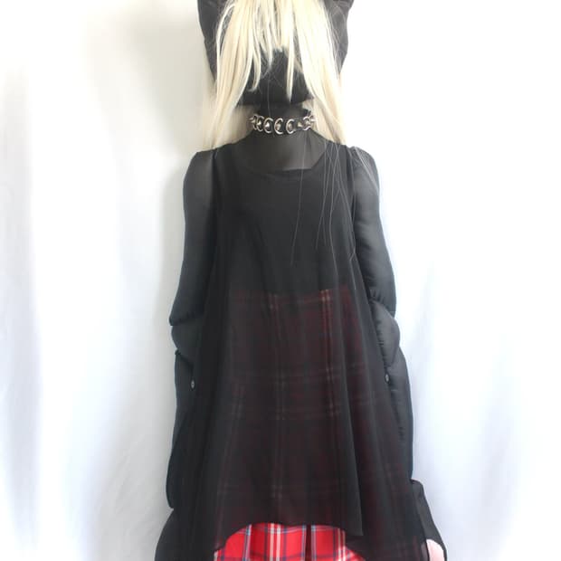 Side-button matte black sleeveless