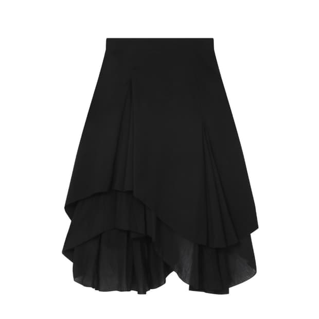 미세키서울 Unbalance layered skirt BLACK 1