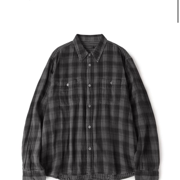 해칭룸 Shirt Check Dyed Charcoal 4 size
