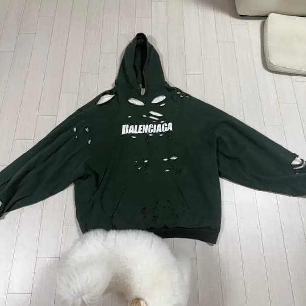 발렌시아가 디스트로이드 데미지 후드