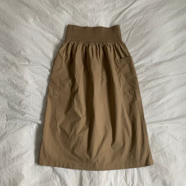 코튼 밴딩 스커트