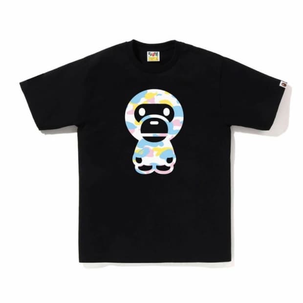 BAPE 베이프 멀티 카모 빅 베이비 마일로 반팔 티셔츠