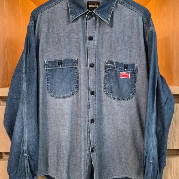 90s Italy DIESEL Denim Work Shirt (XL)