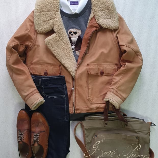 폴로 랄프로렌 에비에이터 시어링 봄버자켓 