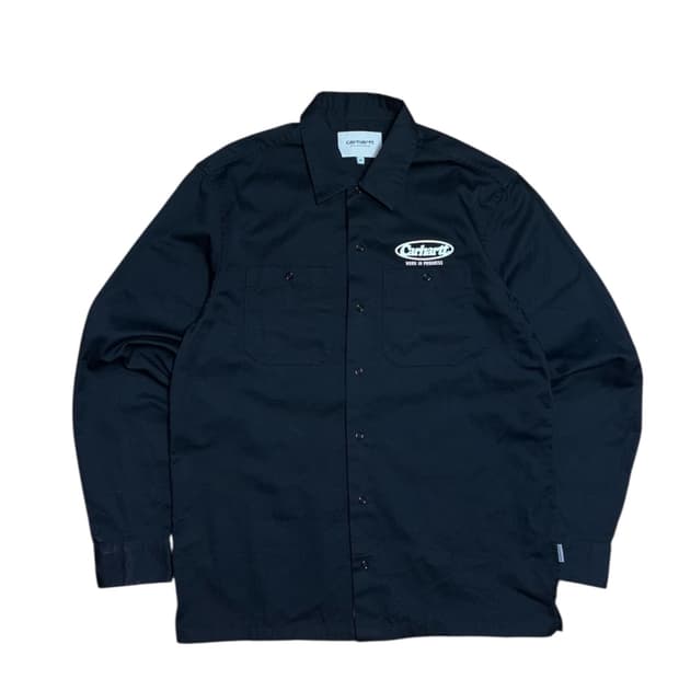칼하트 wip 볼티모어 블랙 루즈핏 워크셔츠