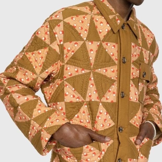 @새상품@ BODE 보디 퀼팅 누빔자켓 카키 패치