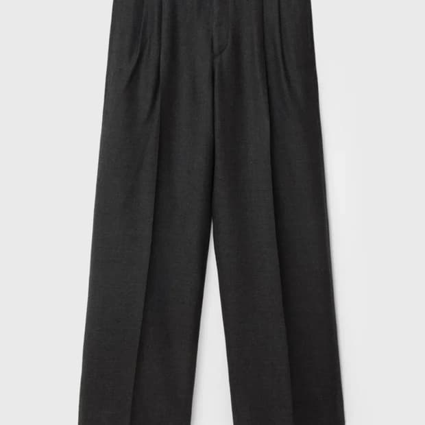 25AW 오라리 슈퍼 라이트 울 투턱 슬랙스 차콜 5