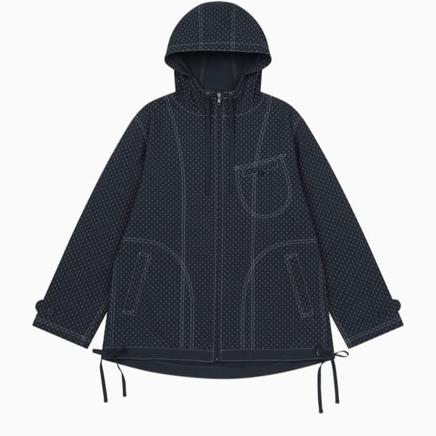 오헤시오 스티치 도트 후드집업