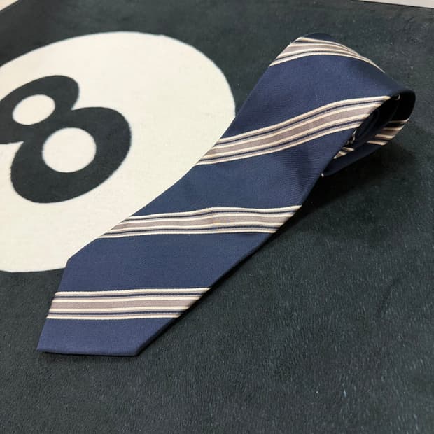 발렌티노 빈티지 실크 넥타이 (Navy)