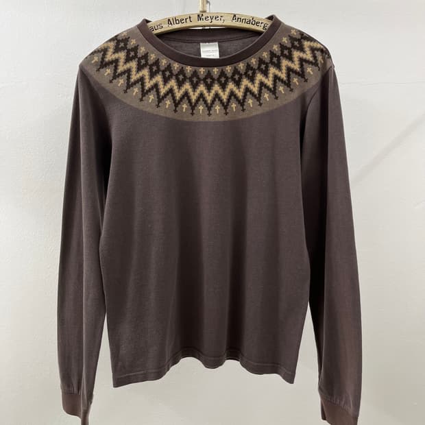 빈티지 넘버나인 02aw 트라이벌 크로스 티셔츠