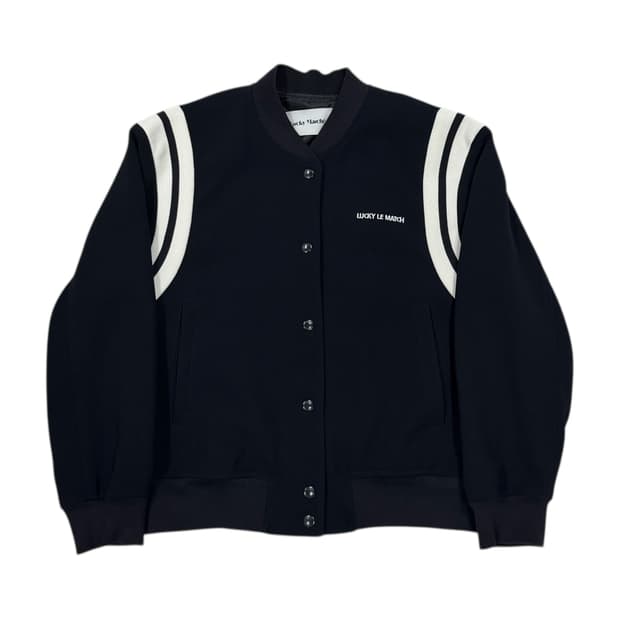 럭키마르쉐 르매치 바시티 야구점퍼 자켓 네이비 S