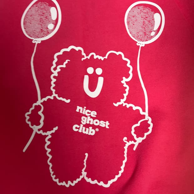 나이스고스트클럽 핫핑크 맨투맨