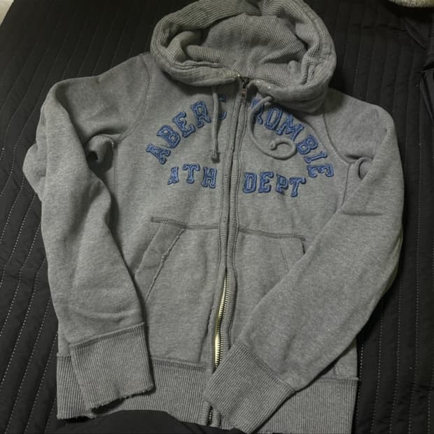 아베크롬비 그레이 후드집업 S