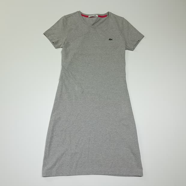 CK088 L 라코스테 한국판 그레이 반팔 원피스