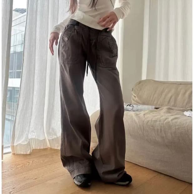 사토미라디오 로우라이즈 팬츠