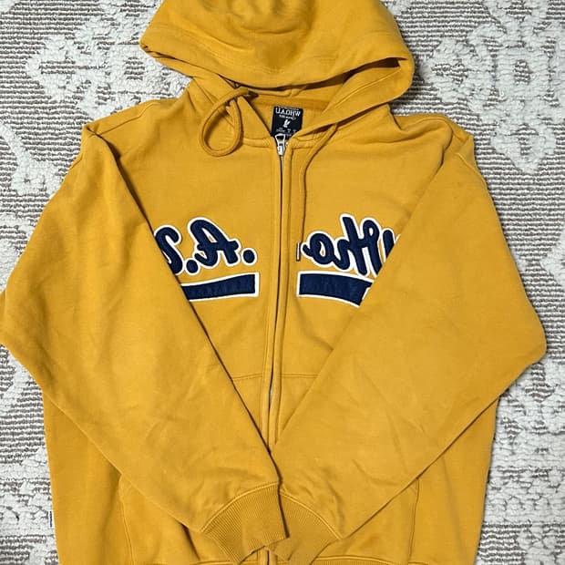 해외판 후아유 찐노랑 노란색 후드집업 옐로우