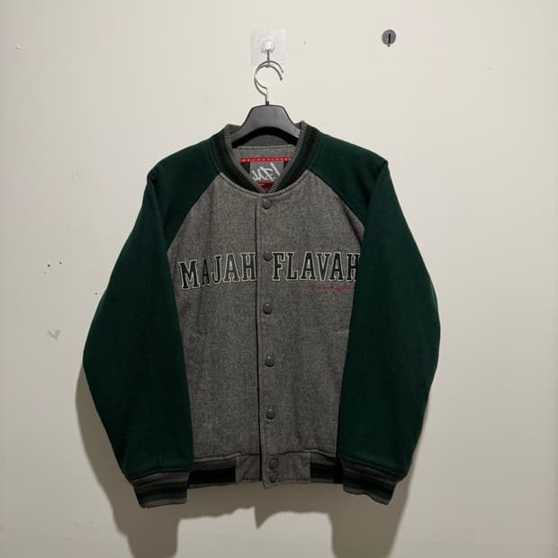00s 마자플라바 빅로고 올드스쿨 바시티자켓