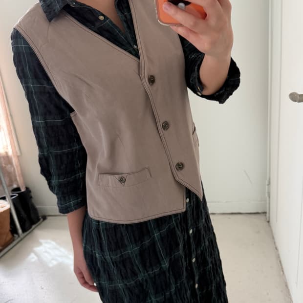 일본빈티지 실크 베스트