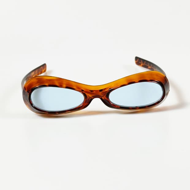90s JOANNA 토터스쉘 볼드 오벌 빈티지 틴트 선글라스