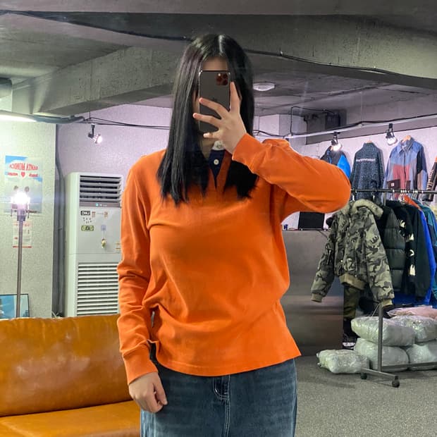 폴로 랄프로렌 멀티포니 오렌지 럭비티 B2921