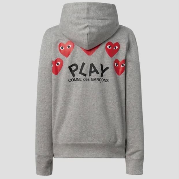 꼼데가르송 백프린팅 후드집업