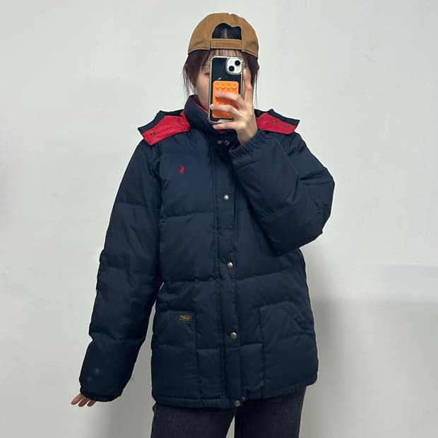 폴로 랄프로렌 포니로고 네이비 덕다운 푸퍼 패딩 자켓