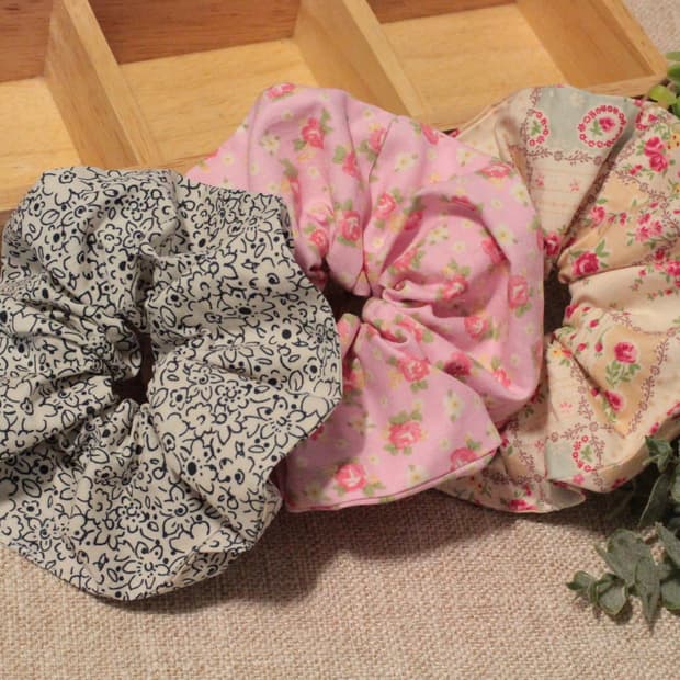 핸드메이드 스크런치 3개세트