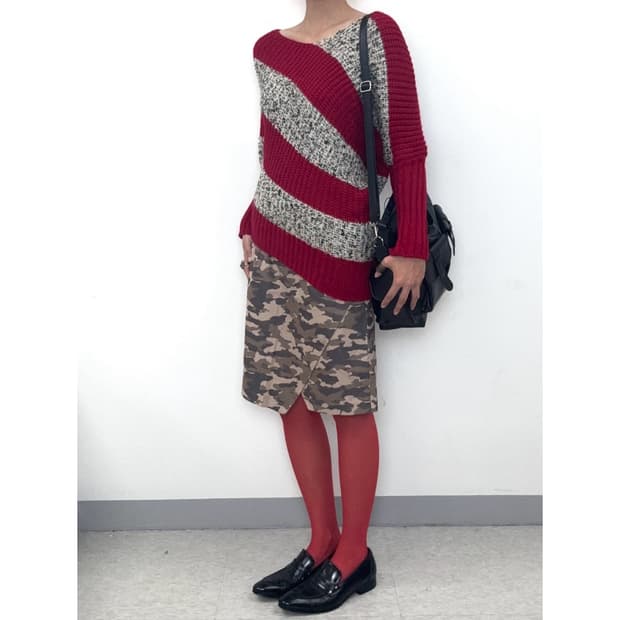 빈티지 데드스탁 카모 스커트 y2k