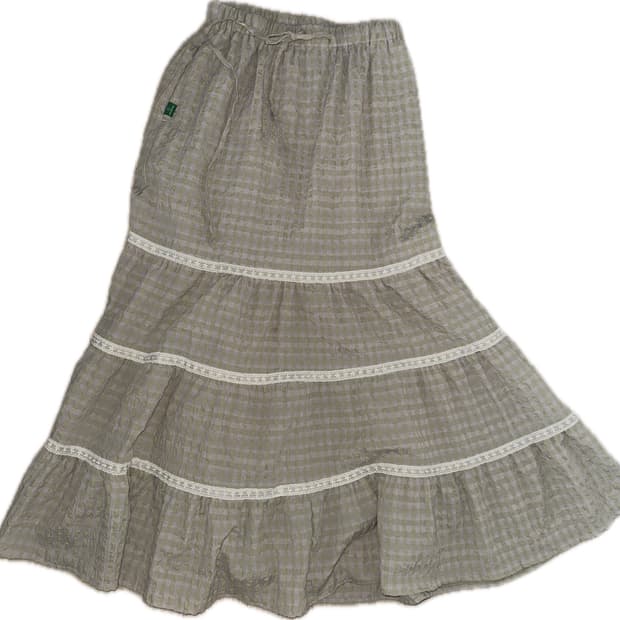 노컨텐츠 체크 롱치마