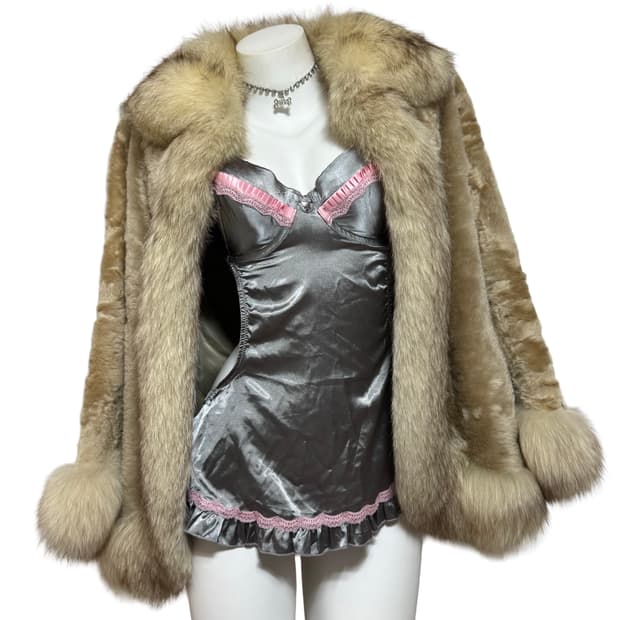 핀터레스트 무드 리얼 퍼 자켓