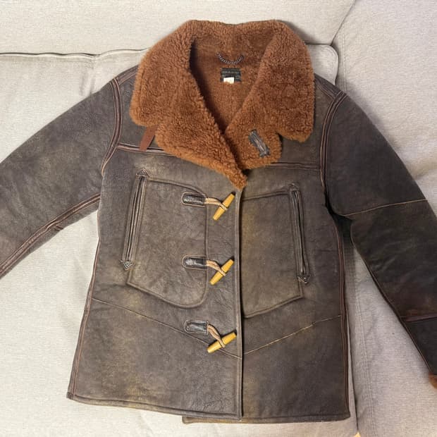 RRL 시어링 코트 무스탕 L