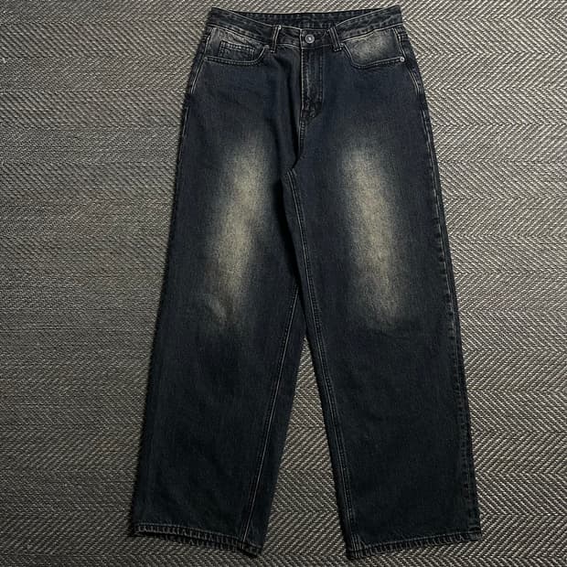 빈티지 와이드 워싱 데님 팬츠o 5331