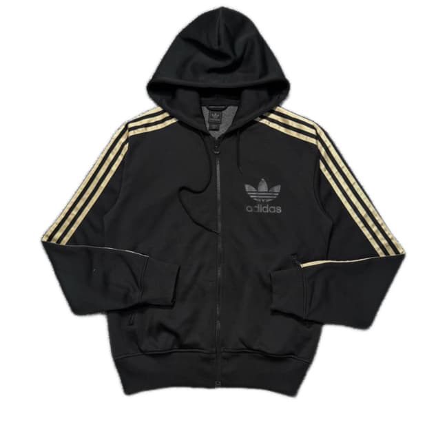 ⭐️아디다스 파이어버드 블랙로고 골드라인 후드 져지⭐️