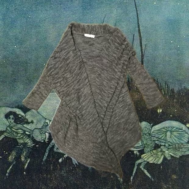 빈티지 그런지페어리 히피 모헤어 가디건