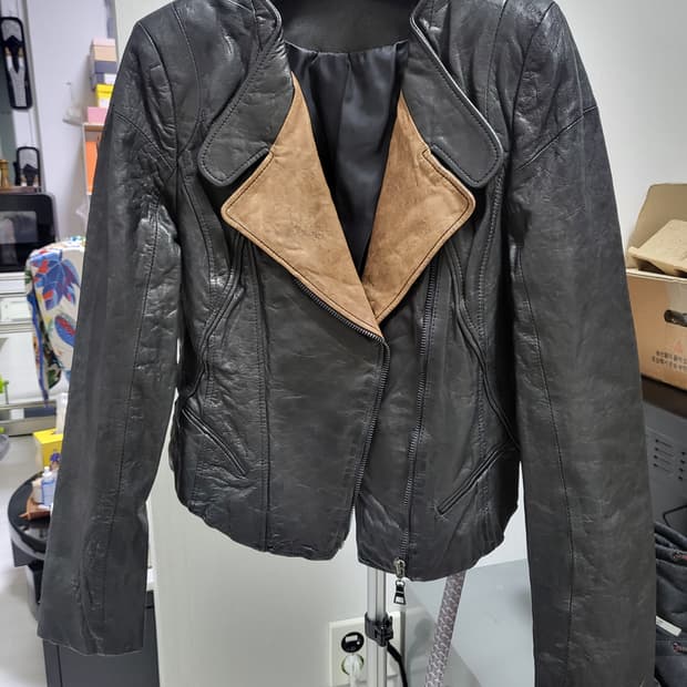 (새제품)천연양가죽 자켓 44-66 발렌시아가,릭오웬스,