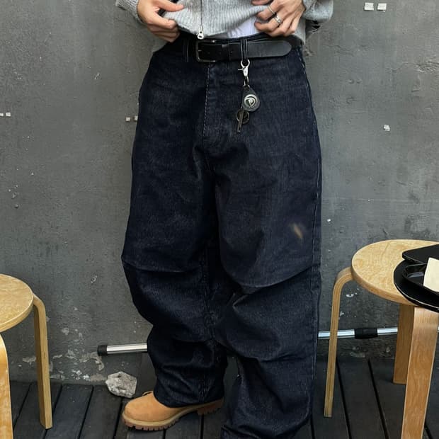 코듀로이 데님팬츠 인디고 S