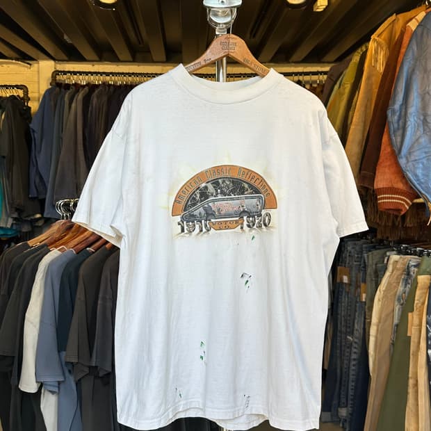 90s 할리데이비슨 프린팅 티셔츠 화이트 1997 